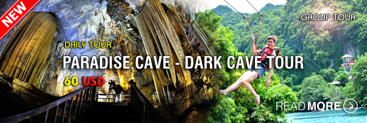 Tour Paradise Cave - Chay River - Dark Cave