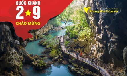 Tour du lịch Quảng Bình 2/9: Phong Nha Kẻ Bàng – Sông Chày Hang Tối – Vũng Chùa – Đá Nhảy 3 ngày 2 đêm