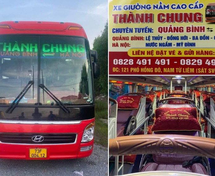 Các nhà xe giường nằm tuyến Hà Nội – Quảng Bình