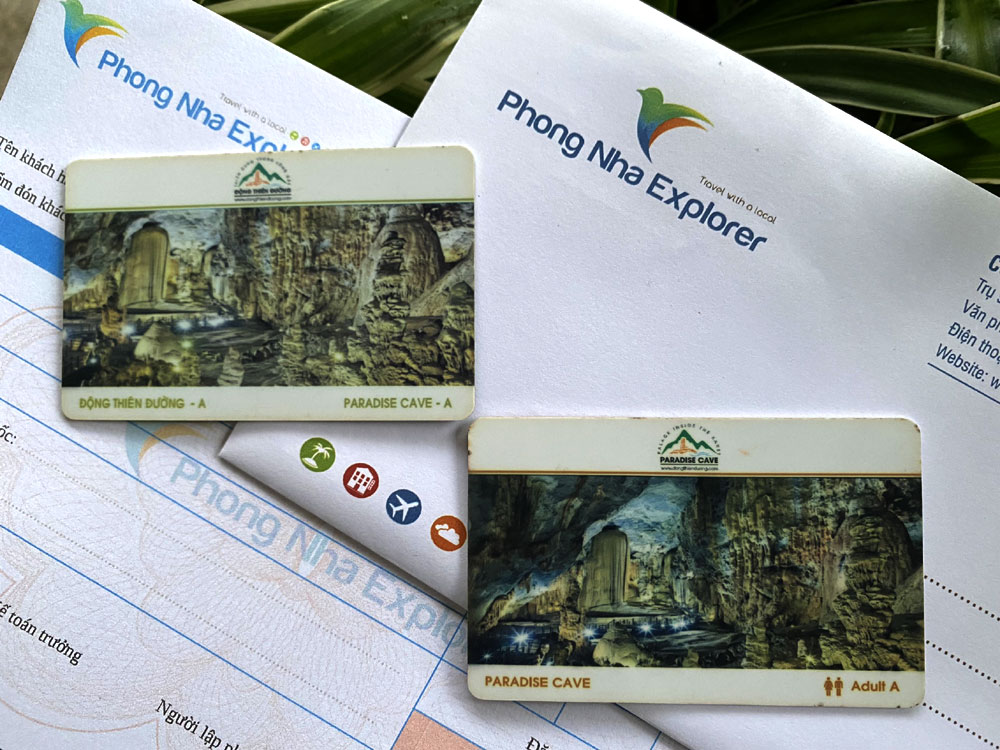 Mẫu giá vé thẻ từ tham quan Động Thiên Đường mới nhất